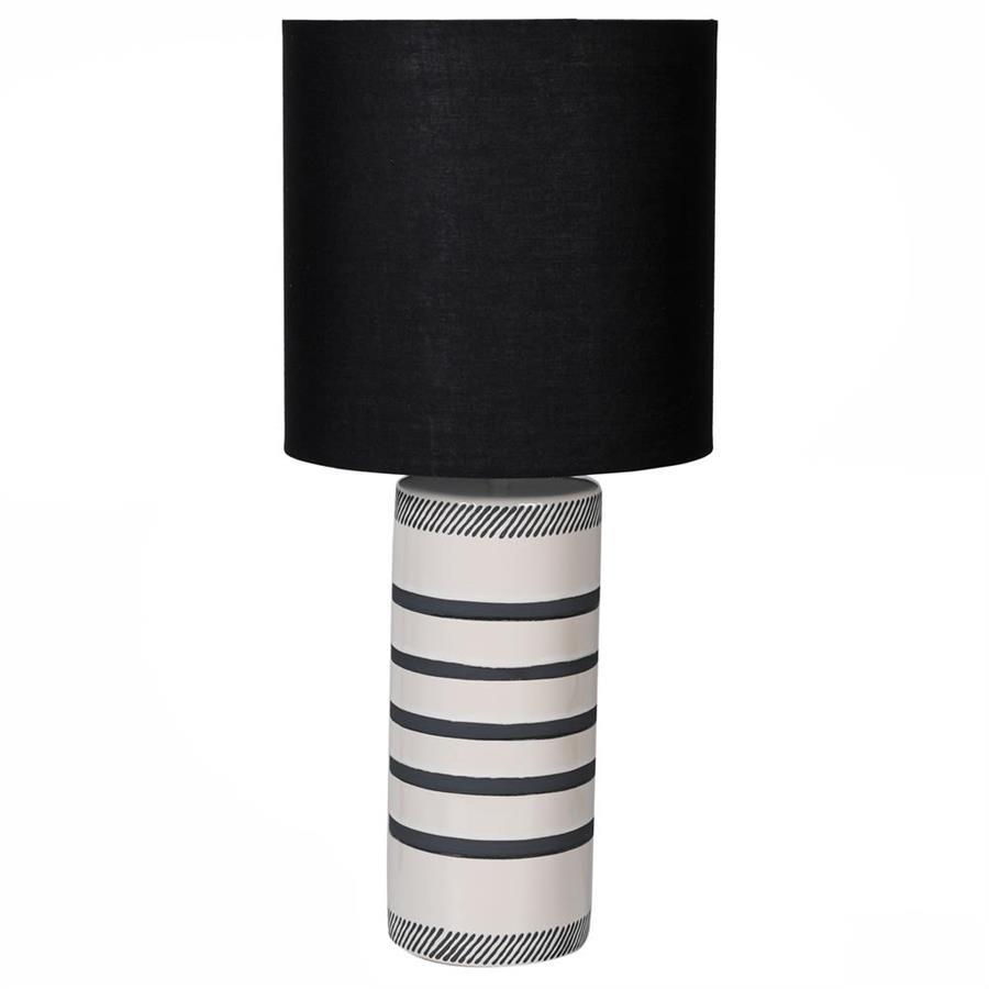 Stripe Lamp W/black Shade - Luxonas