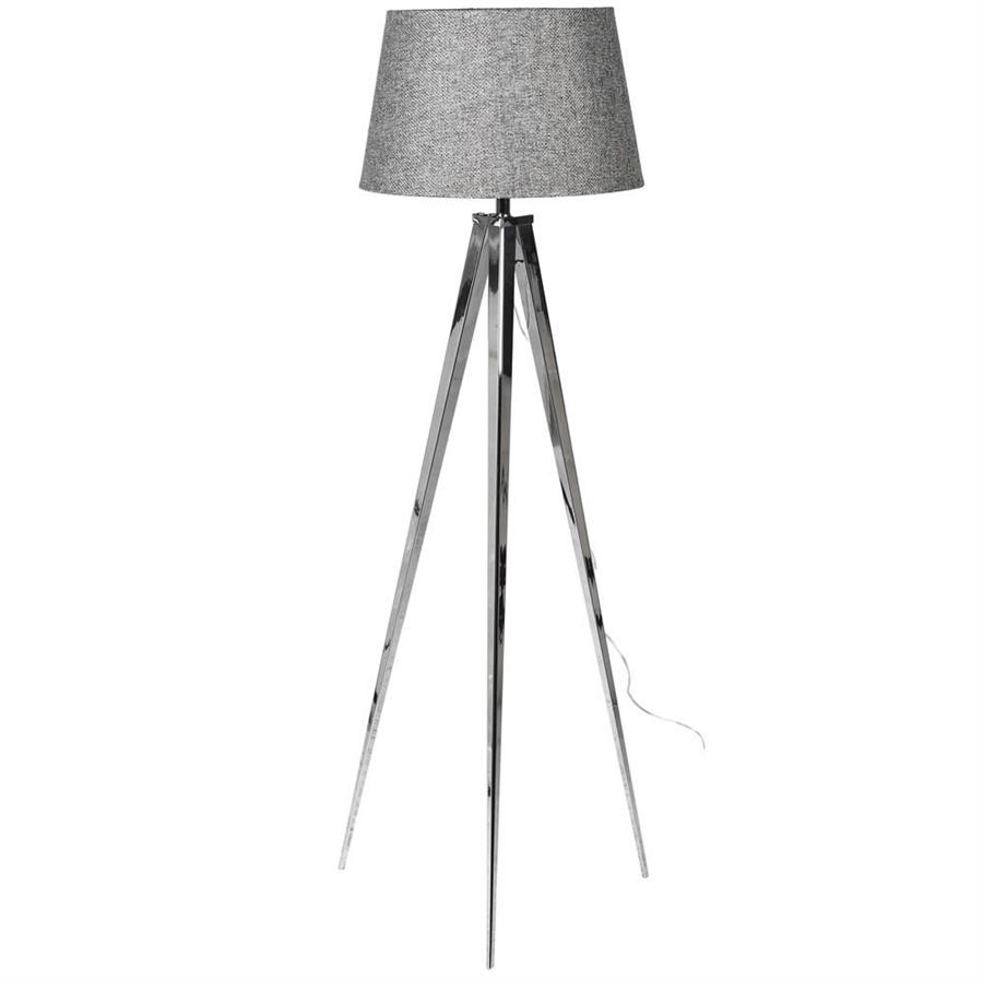 Chrome Tripod Floor Lamp Luxonas, Black And Chrome Tripod Table Lamp